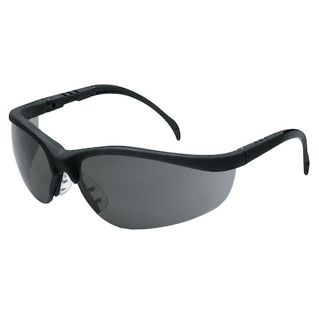 Klondike (KD1), Safety Glasses, Anti-Scratch, Gray Lens, Black Frame, Half Frame