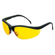 Klondike (KD1), Safety Glasses, Anti-Scratch, Amber Lens, Black Frame, Half Frame