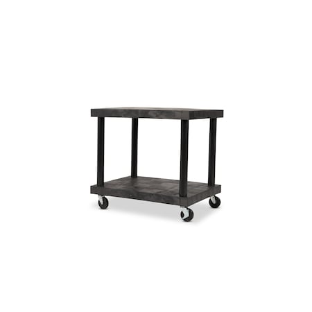 Modular-Kart, Recycled HDPE, 600 lb Load Capacity, 2 Shelves, 36 in L, 24 in W, 32 in H