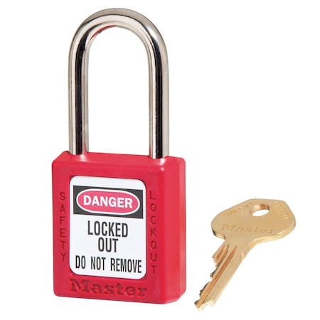 LOTO padlock, red, keyed differ