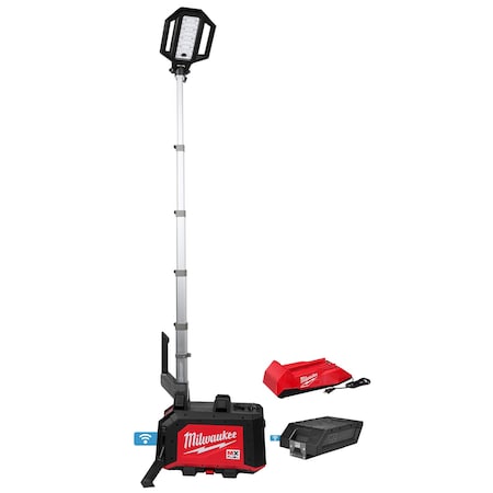 Cordless Site Light,Floor Stand,6.0 Ah