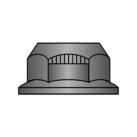 Flange Nut, 3/4"-16, Steel, Grade G, Black Phosphate, 1-1/8 in Hex Wd, 0.38 in Hex Ht, 250 PK