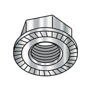 Flange Nut, 3/8"-16, 18-8 Stainless Steel, Not Graded, Plain, 0.562 in Hex Wd, 0.23 in Hex Ht