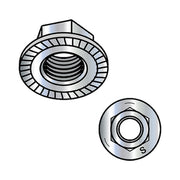 Flange Nut, 5/16"-18, Steel, Grade 5, Zinc Plated, 0.5 in Hex Wd, 1500 PK