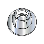 Flange Nut, #10-32, Nylon, Zinc Plated, 0.375 in Hex Wd, 2000 PK
