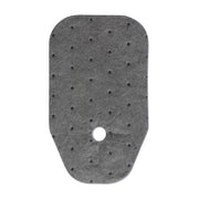 Sorbent Pad, 17 7/16 oz, 5 in x 8 1/2 in, Universal, Gray, 10 PK