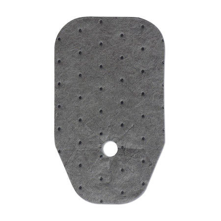 Sorbent Pad, 17 7/16 oz, 5 in x 8 1/2 in, Universal, Gray, 10 PK