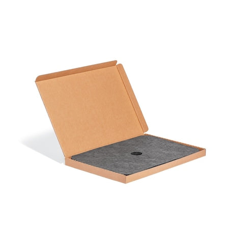 Sorbent Pad, 2 3/8 gal, 17 in x 24 in, Universal, Gray, Polypropylene