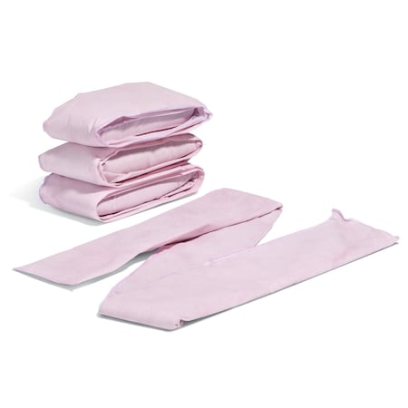 Sorbent Sock, 5/8 gal, 2 in x 48 in, Biohazard Liquids, Pink, 4 PK