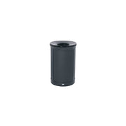 Enhance(TM) 23 gal Round Indoor Metal Can, Black, None, Metal, 20 9/16 in