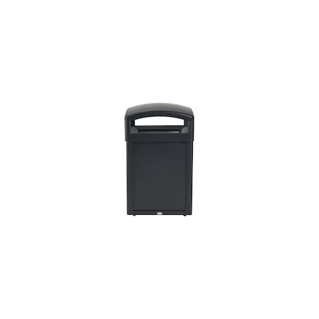 Tailor(TM) 41 gal Square Outdoor Can, Black, None, Metal, 25 3/16 in