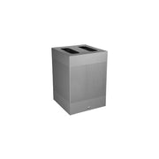 Silhouettes 34 gal Square Indoor Metal Can, Silver, None, Steel, 21 13/16 in