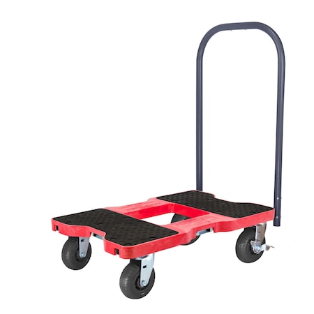 E-Track Push Cart Dolly,Red,1600 lb