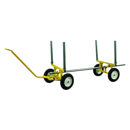 Lumber and Pipe Cart,2000 lb,4 Wheel