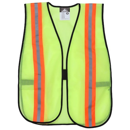 Safety Vest,Lime,Polyester Mesh