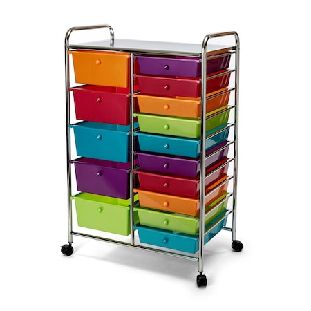 Utility Storage Organizer Cart,15 Drawer