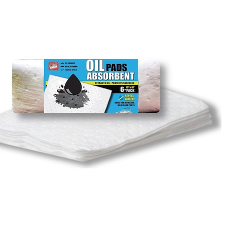 Sorbent Pad, Oil, 15 in x 8 in, White