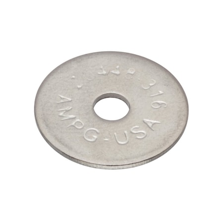 Fender Washer, For Screw Size #6 ,Stainless Steel Plain Finish, 25 PK