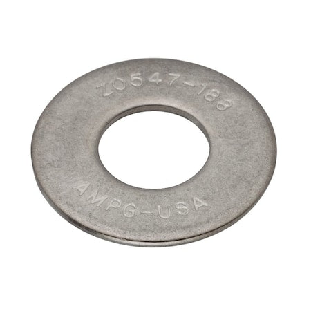 Flat Washer, For Screw Size 1/2" ,18-8 Stainless Steel Plain Finish, 100 PK