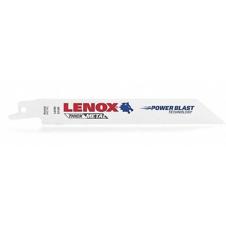 Reciprocating Saw Blade, TPI 14,50 UNT,PK4