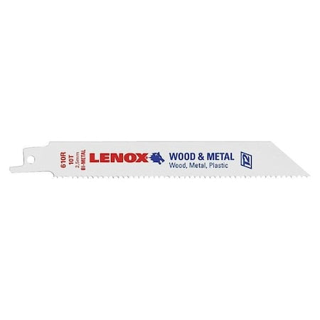 6 in x 10 TPI Reciprocating Saw Blade Combo Pack, LENOX