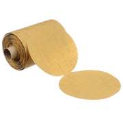 Gold Paper Disc Roll, 5 in Dia, Aluminum Oxide, P400 Grit