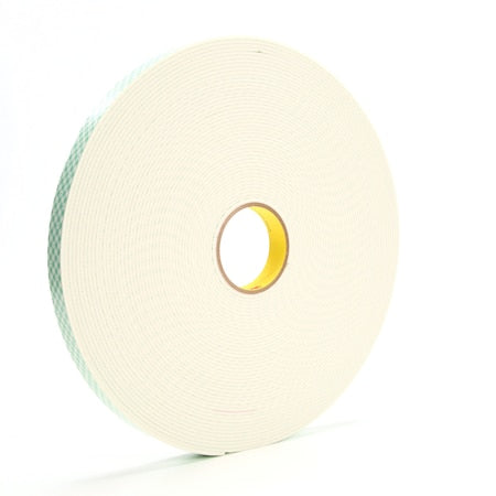 Foam Tape,White,1"x 36 yd.,Double Coated