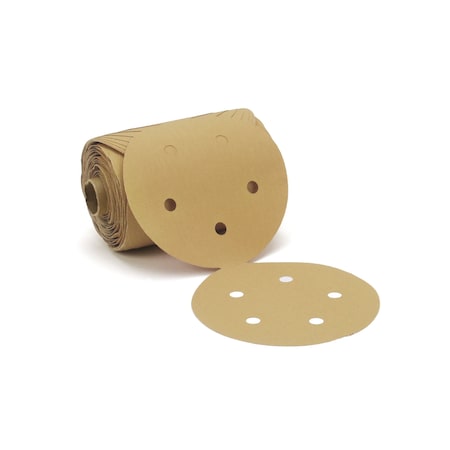 Gold Paper Disc Roll,5"x NH 5 Holes P400