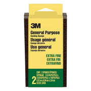 Sanding Sponge, Extra Fine,3 3/4"L, PK2