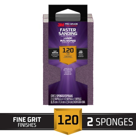 Sanding Sponge,Fine,4 1/2"L,2 1/2"W