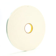 Double-Sided Foam Tape, 3/4 in W, 36 yd L, 1/8 in, Polyurethane Foam, Double-Sided, 12 PK