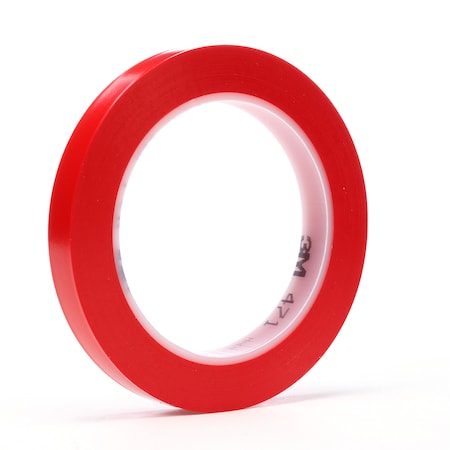 Vinyl Tape 471, Red, 1/2"x36 yd,PK72