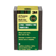 Sanding Sponge, Fine/Medium,3 3/4"L, PK2