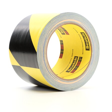 Safety Stripe Tape, Black/Ylw,2", PK24