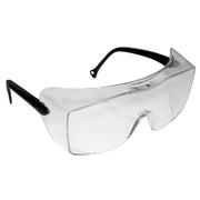 Safety Glasses, Anti-Fog & Anti-Scratch, Clear Lens, Black Frame, Frameless, 20 PK