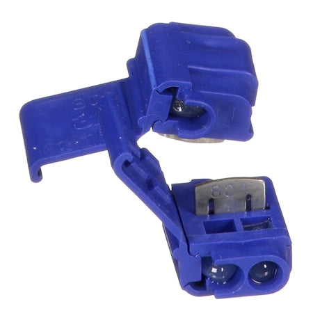 Insulation-Displacement Wire Connector, 16 AWG Max, 2 Port, Blue, Polypropylene Insulation, 600 V