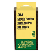 Sanding Sponge, Fine,3 3/4"L,2 5/8"W, PK2