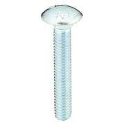 Carriage Bolt, Square Neck, 5/16"-18, 2 in L, Steel, Grade 2, Zinc Plated, 100 PK