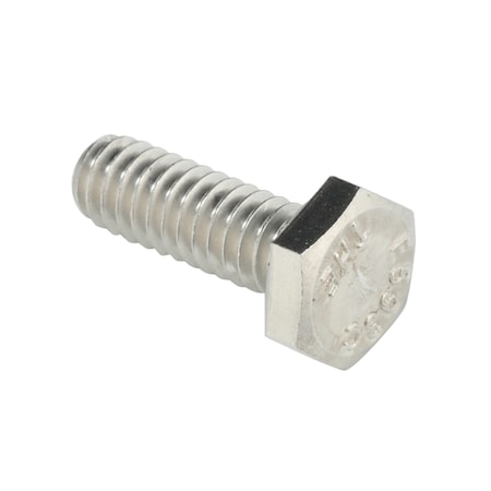 18-8, 1/4"-20 Hex Head Cap Screw, Plain Stainless Steel, 3/4 in L, 100 PK