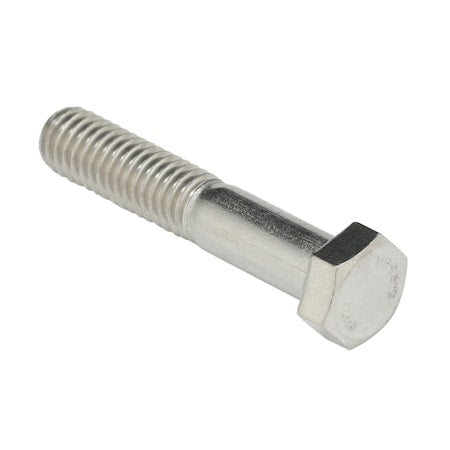 18-8, 3/8"-16 Hex Head Cap Screw, Plain Stainless Steel, 2 in L, 25 PK