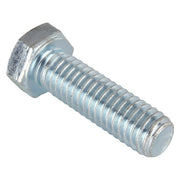 Grade 5, 3/8"-16 Hex Head Cap Screw, Zinc Plated Steel, 1-1/4 in L, 50 PK