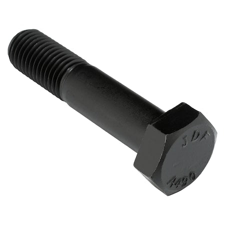 Grade A490, 7/8"-9 Structural Bolt, Plain Steel, 4 in L, 5 PK