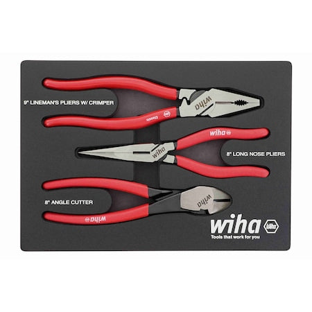 Classic Grip Pliers and Cutters Tray 3pc
