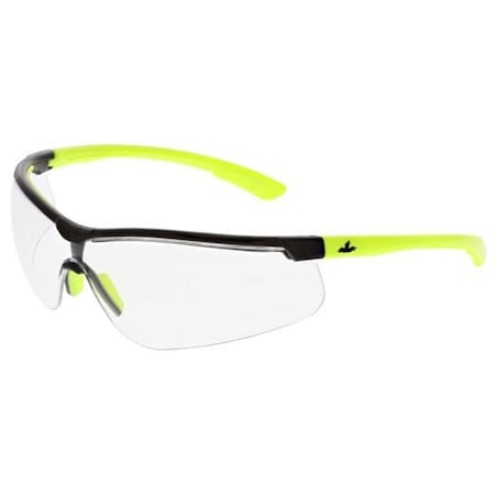 Klondike (KD7), Safety Glasses, Anti-Fog & Anti-Scratch, Clear Lens, Black Frame, Half Frame