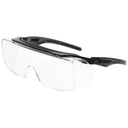 Klondike (OTG), Safety Glasses, Dual Coated MAX3/MAX6, Clear Lens, Black/Lime Frame, Half Frame
