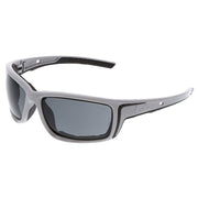 Swagger (SR5), Safety Glasses, MAX6 Anti-Fog, Gray Lens, Glacier Gray Frame, Full-Frame, Polarized