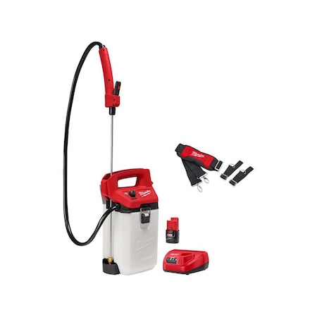 1 gal Sprayer Kit, Poly, 4 ft L Hose, 24 in L Wand, Adjustable Cone/ Fan Nozzle Spray Pattern