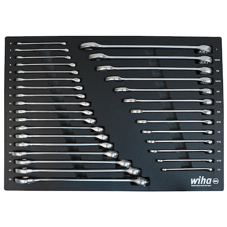 Combination Wrench Tray Set 31 pcs- SAE