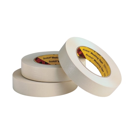 Masking Tape, 1-1/4 in W x 60 yd. L, 7.6 mil Thick, 32 PK