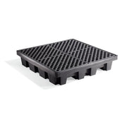 PIG 4-Drum Poly Spill Containment Pallet With Drain 51" L x 51" W x 10" H